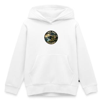 Irland Emerald Isle Vintage-Reiseabzeichen - Kinder Premium Organic Hoodie - Weiß - Vorne - AI Model Kid Female (0cm)