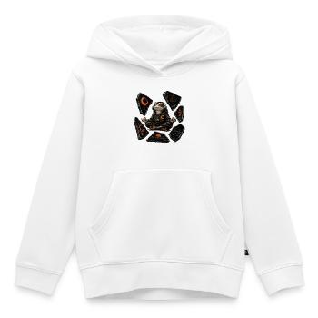 Zen Frosch Meditation – Yoga Chill Out Art - Kinder Premium Organic Hoodie - Weiß - Vorne - AI Model Kid Female (0cm)
