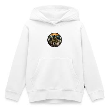 Peru Lost in the Clouds Vintage-Abzeichen - Kinder Premium Organic Hoodie - Weiß - Vorne - AI Model Kid Female (0cm)