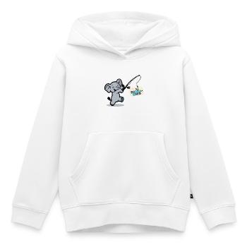 Schulkind Angeln Elefanten - Kinder Premium Organic Hoodie - Weiß - Vorne - AI Model Kid Female (0cm)