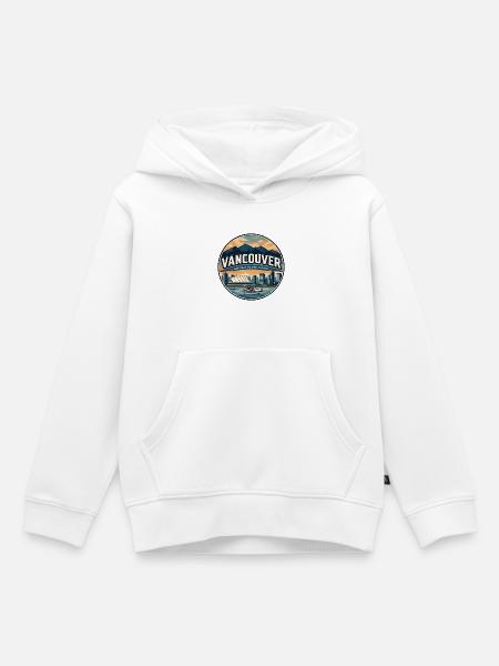 Retro Vancouver Harbour Reiseabzeichen - Kinder Premium Organic Hoodie - Weiß