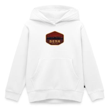 Bern Schweiz Skyline Badge Rot - Kinder Premium Organic Hoodie - Weiß - Vorne - AI Model Kid Female (0cm)