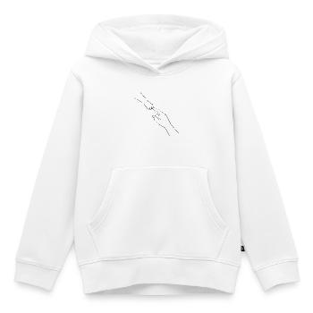 Patte et Main – Meilleures amies - Sweat Premium à capuche enfant bio - blanc - Devant - AI Model Kid Female (0cm)
