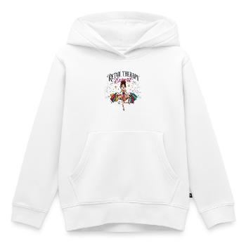 Experte für Einzelhandelstherapie - Kinder Premium Organic Hoodie - Weiß - Vorne - AI Model Kid Female (0cm)