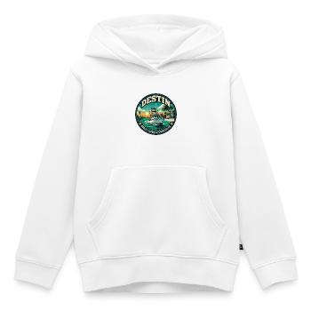 Destin Luckiest Fischerdorf Retro-Emblem - Kinder Premium Organic Hoodie - Weiß - Vorne - AI Model Kid Female (0cm)