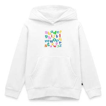 School Child ABC Letters - Kids Premium Organic Hoodie - white - Front - AI Model Kid Female (0cm)