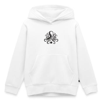 Tintenkrake mit Stern - Kinder Premium Organic Hoodie - Weiß - Vorne - AI Model Kid Female (0cm)