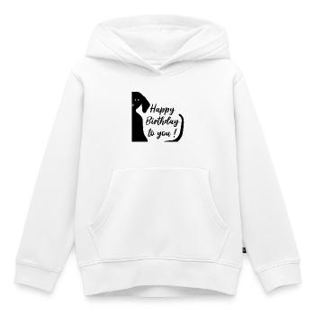 Joyeux anniversaire teckel - Sweat Premium à capuche enfant bio - blanc - Devant - AI Model Kid Female (0cm)