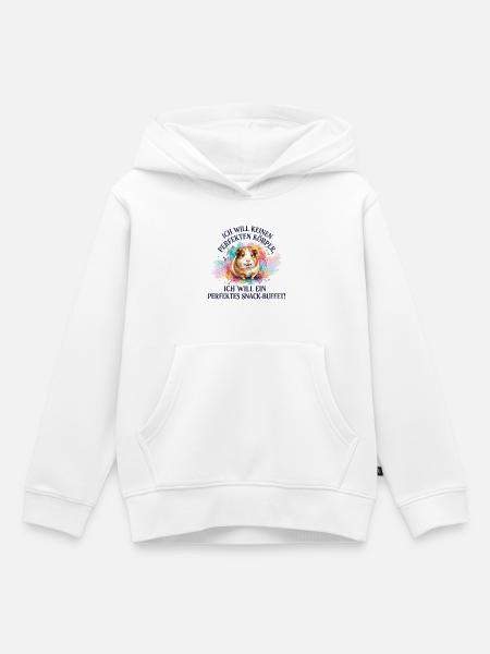 Meerschweinchen Snack-Buffet Lustiges Nagetier - Kinder Premium Organic Hoodie - Weiß