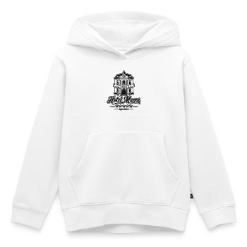 Hotel Mama Superior Logo - Kids Premium Organic Hoodie - white - Front - AI Model Kid Female (0cm)