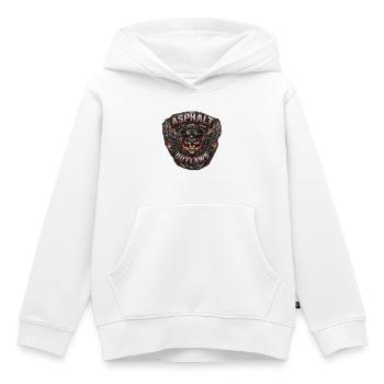 Asphalt Outlaws Schädel Patch - Kinder Premium Organic Hoodie - Weiß - Vorne - AI Model Kid Female (0cm)