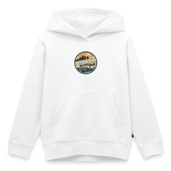 Retro Britain Big Ben Reiseabzeichen - Kinder Premium Organic Hoodie - Weiß - Vorne - AI Model Kid Female (0cm)
