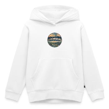 Retro-Luxemburger Grundtalabzeichen - Kinder Premium Organic Hoodie - Weiß - Vorne - AI Model Kid Female (0cm)