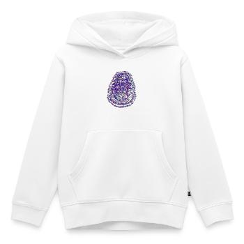 Neon Mandala Dragon Eye - Kids Premium Organic Hoodie - white - Front - AI Model Kid Female (0cm)