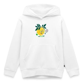 Tennis Citron pour enfants - Sweat Premium à capuche enfant bio - blanc - Devant - AI Model Kid Female (0cm)