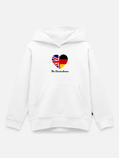 Herzflagge UKDE Fusion - Kinder Premium Organic Hoodie - Weiß