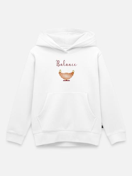 Croissants - Kinder Premium Organic Hoodie - Weiß