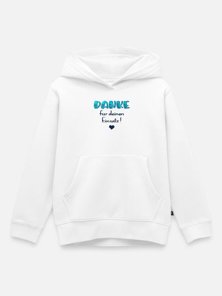 Danke für Einsatz - Kinder Premium Organic Hoodie - Weiß
