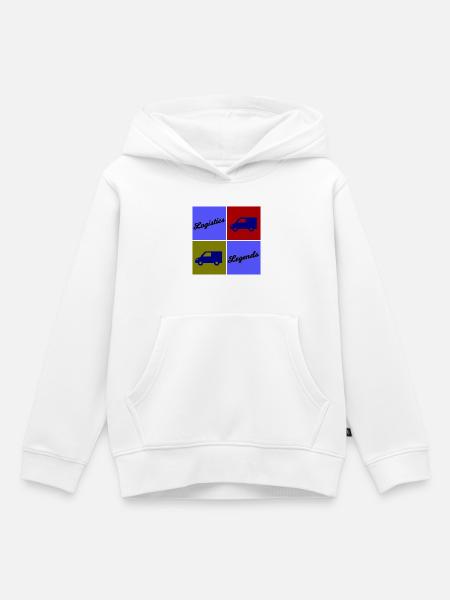 Logistik Legenden Quadrant - Kinder Premium Organic Hoodie - Weiß