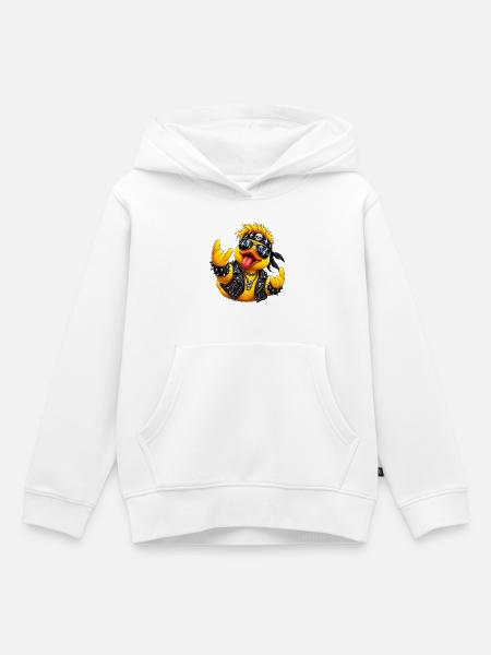 Punk Ente Lederjacke - Kinder Premium Organic Hoodie - Weiß