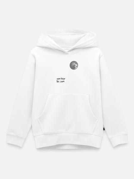 Beziehungssprüche Liebe Mond - Kinder Premium Organic Hoodie - Weiß