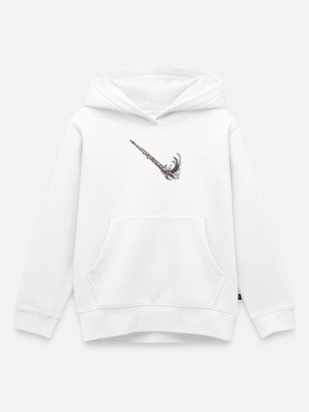 Feather Flow Flöte - Kinder Premium Organic Hoodie - Weiß