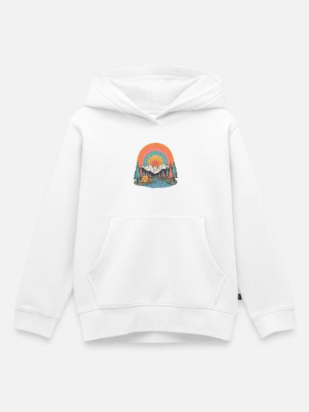 Sunny side - Kinder Premium Organic Hoodie - Weiß