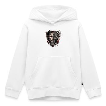 Schattenmann und Werwolf - Kinder Premium Organic Hoodie - Weiß - Vorne - AI Model Kid Female (0cm)