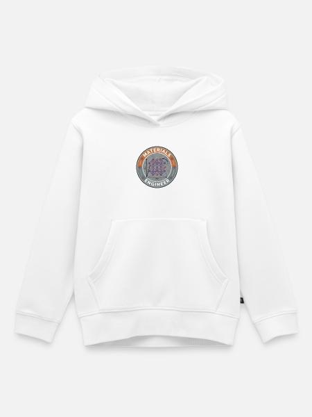 Materialingenieur Kristallgitter-Abzeichen Geschenk - Kinder Premium Organic Hoodie - Weiß