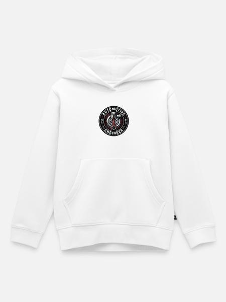 Kfz-Ingenieur-Turbo-Kolben-Abzeichen-Geschenk - Kinder Premium Organic Hoodie - Weiß