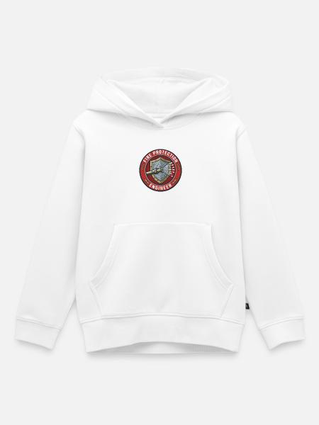 Brandschutzingenieur-Sprinkler-Schildabzeichen - Kinder Premium Organic Hoodie - Weiß