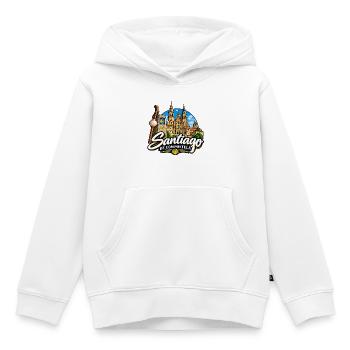 Santiago de Compostela – Jakobsweg & Pilgerziel - Kinder Premium Organic Hoodie - Weiß - Vorne - AI Model Kid Female (0cm)