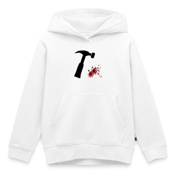 Halloween Handwerker Klauenhammer - Kinder Premium Organic Hoodie - Weiß - Vorne - AI Model Kid Female (0cm)