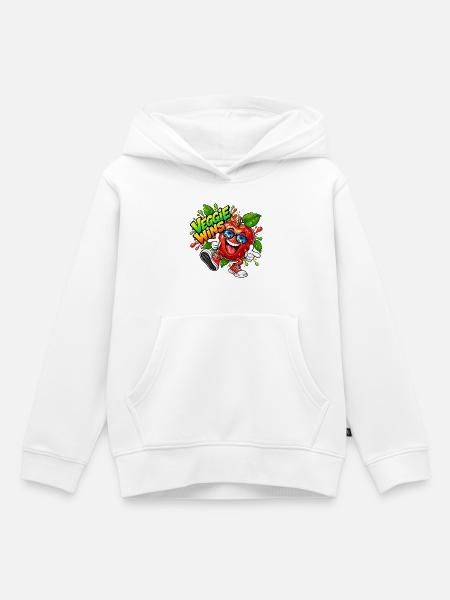 Veggie gewinnt - Kinder Premium Organic Hoodie - Weiß