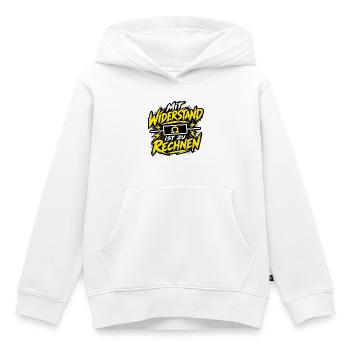 Elektriker – Mit Widerstand ist zu rechnen - Kinder Premium Organic Hoodie - Weiß - Vorne - AI Model Kid Female (0cm)