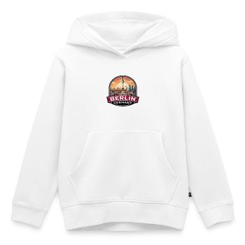 Berlin, Deutschland Reiseabzeichen Brandenburger Tor Geschenk - Kinder Premium Organic Hoodie - Weiß - Vorne - AI Model Kid Female (0cm)