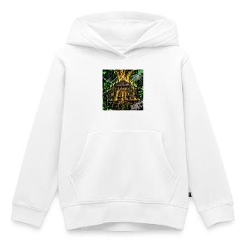Geistige Freiheit finanzieren 💡 - Kinder Premium Organic Hoodie - Weiß - Vorne - AI Model Kid Female (0cm)