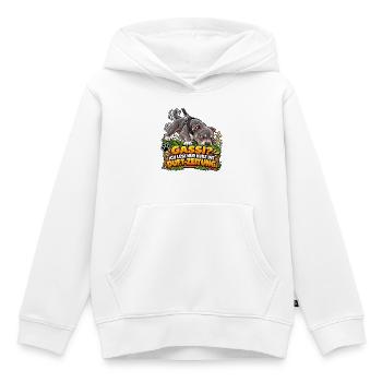 Gassi mit Schnüffelpause - Kinder Premium Organic Hoodie - Weiß - Vorne - AI Model Kid Female (0cm)