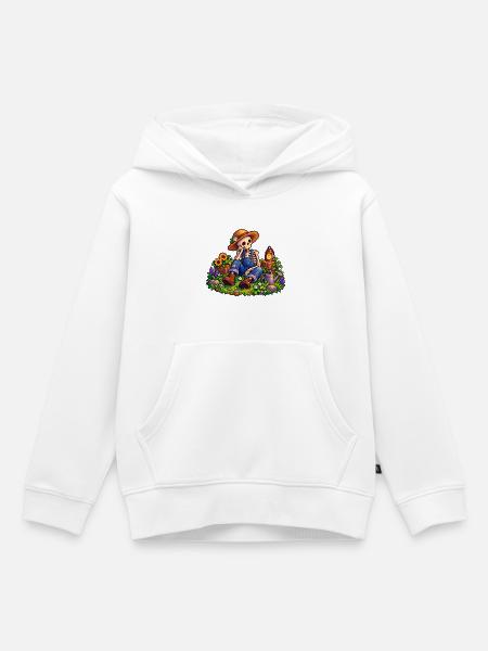 Skelettgärtner im Sonnenfeld - Kinder Premium Organic Hoodie - Weiß