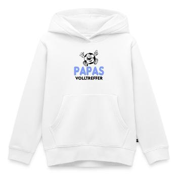 Fußball Papas Volltreffer Babybody Sprüche Body - Kinder Premium Organic Hoodie - Weiß - Vorne - AI Model Kid Female (0cm)