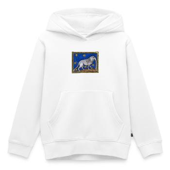Mittelalterlicher Elefant - Kinder Premium Organic Hoodie - Weiß - Vorne - AI Model Kid Female (0cm)