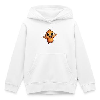 Fröhliche Orangenfigur - Kinder Premium Organic Hoodie - Weiß - Vorne - AI Model Kid Female (0cm)