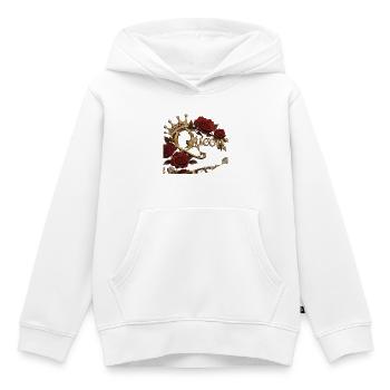 Queen Crown Roses Gold - Kinder Premium Organic Hoodie - Weiß - Vorne - AI Model Kid Female (0cm)