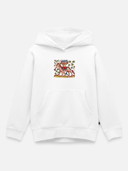 Mittelalterlicher "Elephas"-Kriegselefant - Kinder Premium Organic Hoodie - Weiß
