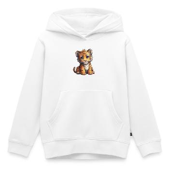 Kuschel Tiger Junges - Kinder Premium Organic Hoodie - Weiß - Vorne - AI Model Kid Female (0cm)