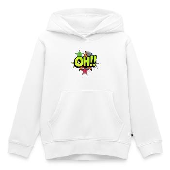OH Pop Art Burst Neon Stars - Kinder Premium Organic Hoodie - Weiß - Vorne - AI Model Kid Female (0cm)