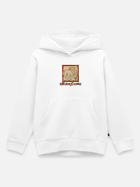 Mittelalterliches Krokodil (ca. 1250) - Kinder Premium Organic Hoodie - Weiß