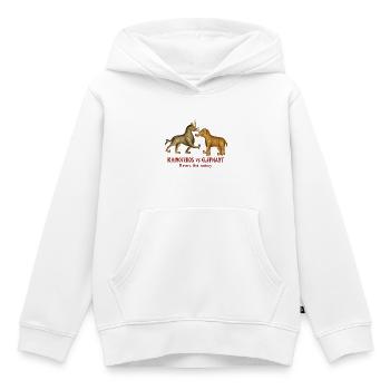 RHINOCEROS vs. ELEFANT: Russland, 15. Jahrhundert - Kinder Premium Organic Hoodie - Weiß - Vorne - AI Model Kid Female (0cm)