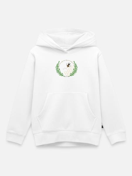 Bee - Kinder Premium Organic Hoodie - Weiß