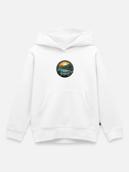 Hawaii Na Pali Coast Retro Surf-Reisegeschenk - Kinder Premium Organic Hoodie - Weiß